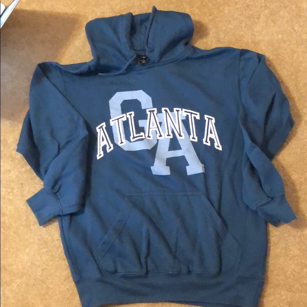Sweatshirt. Atlanta Georgia. Deep aqua